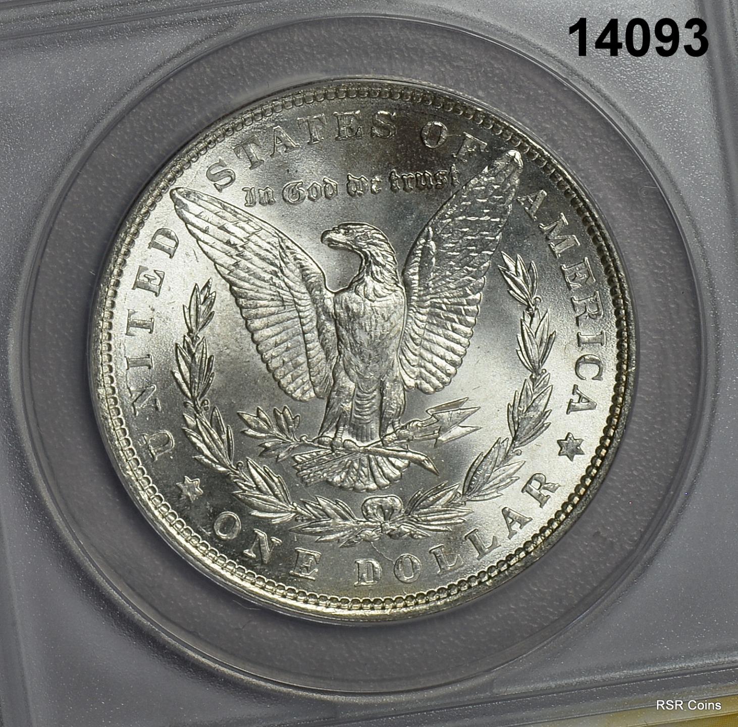 1886 MORGAN SILVER DOLLAR ANACS CERTIFIED MS63! #14093