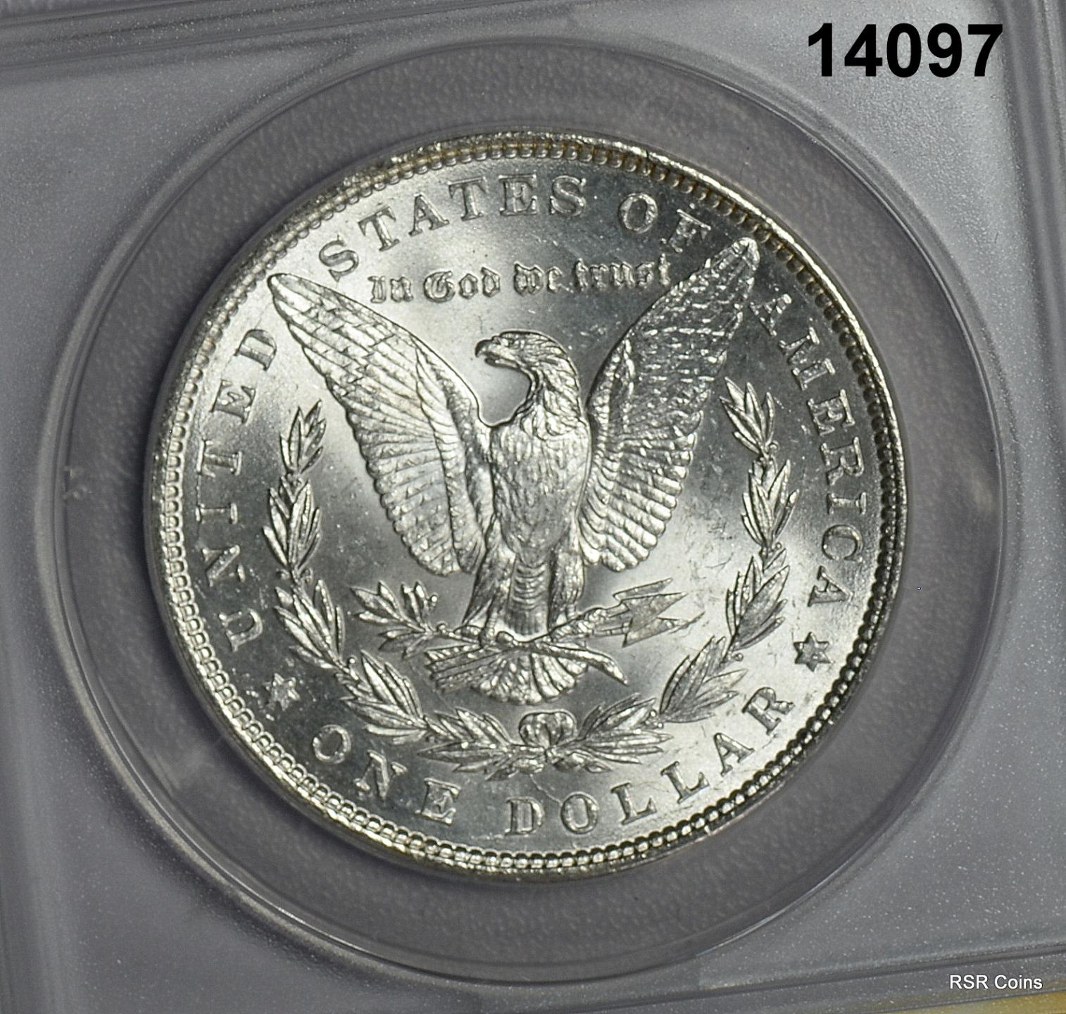 1886 MORGAN SILVER DOLLAR ANACS CERTIFIED MS63! #14097