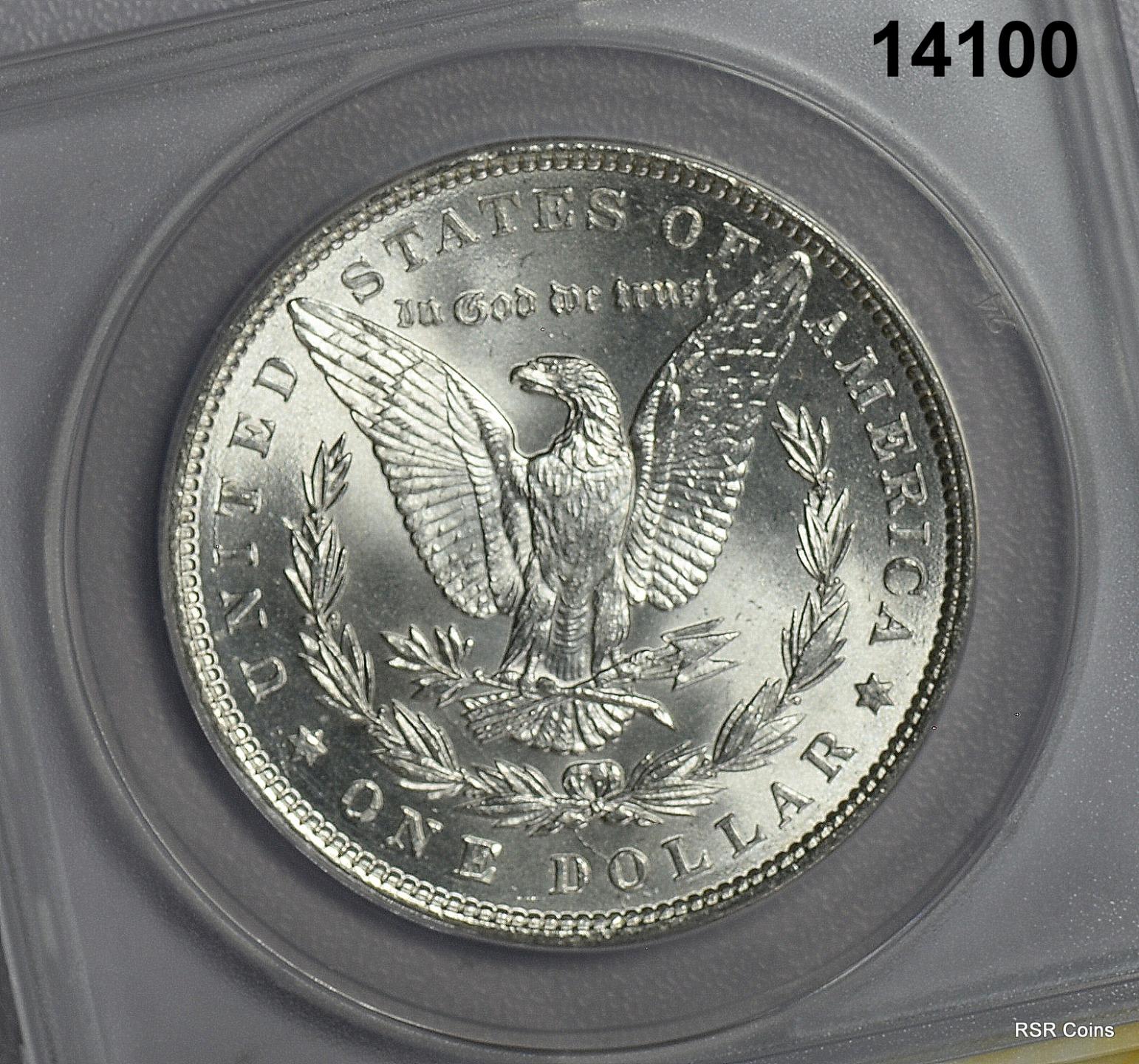 1886 MORGAN SILVER DOLLAR ANACS CERTIFIED MS63! #14100