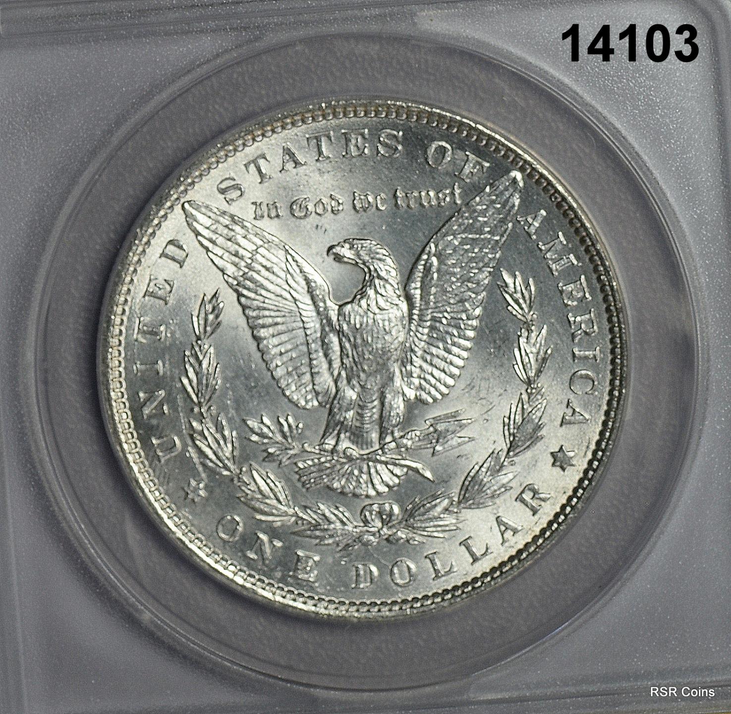 1886 MORGAN SILVER DOLLAR ANACS CERTIFIED MS63! #14103