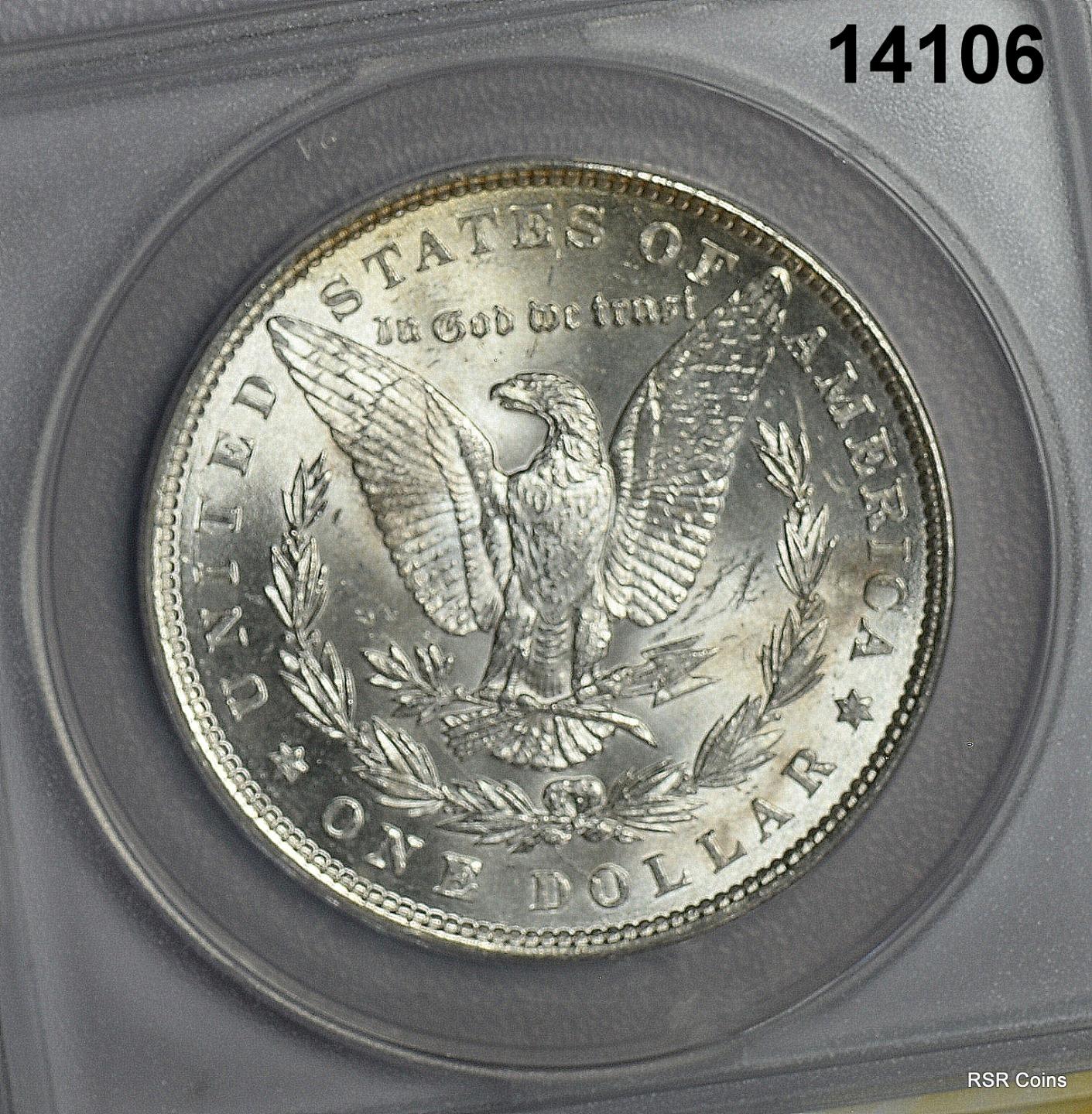 1886 MORGAN SILVER DOLLAR ANACS CERTIFIED MS63! #14106