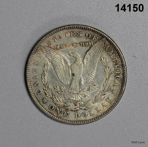 1878 7TF MORGAN SILVER DOLLAR AU DETAILS CLEANED #14150