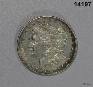 1892 MORGAN SILVER DOLLAR AU DETAILS BETTER DATE! #14197