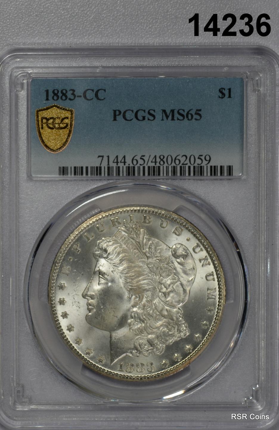 1883 CC MORGAN SILVER DOLLAR PCGS CERTIFIED MS65 SUPER FROSTY GEM! #14236