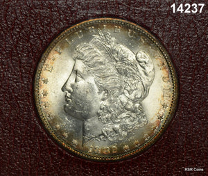 1882 S REDFIELD COLLECTION MORGAN SILVER DOLLAR AMBER COLORS! #14237