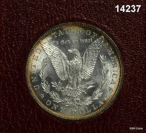 1882 S REDFIELD COLLECTION MORGAN SILVER DOLLAR AMBER COLORS! #14237