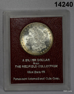 1880 S REDFIELD COLLECTION MORGAN SILVER DOLLAR HOARD COLOR RIM TONING! #14240