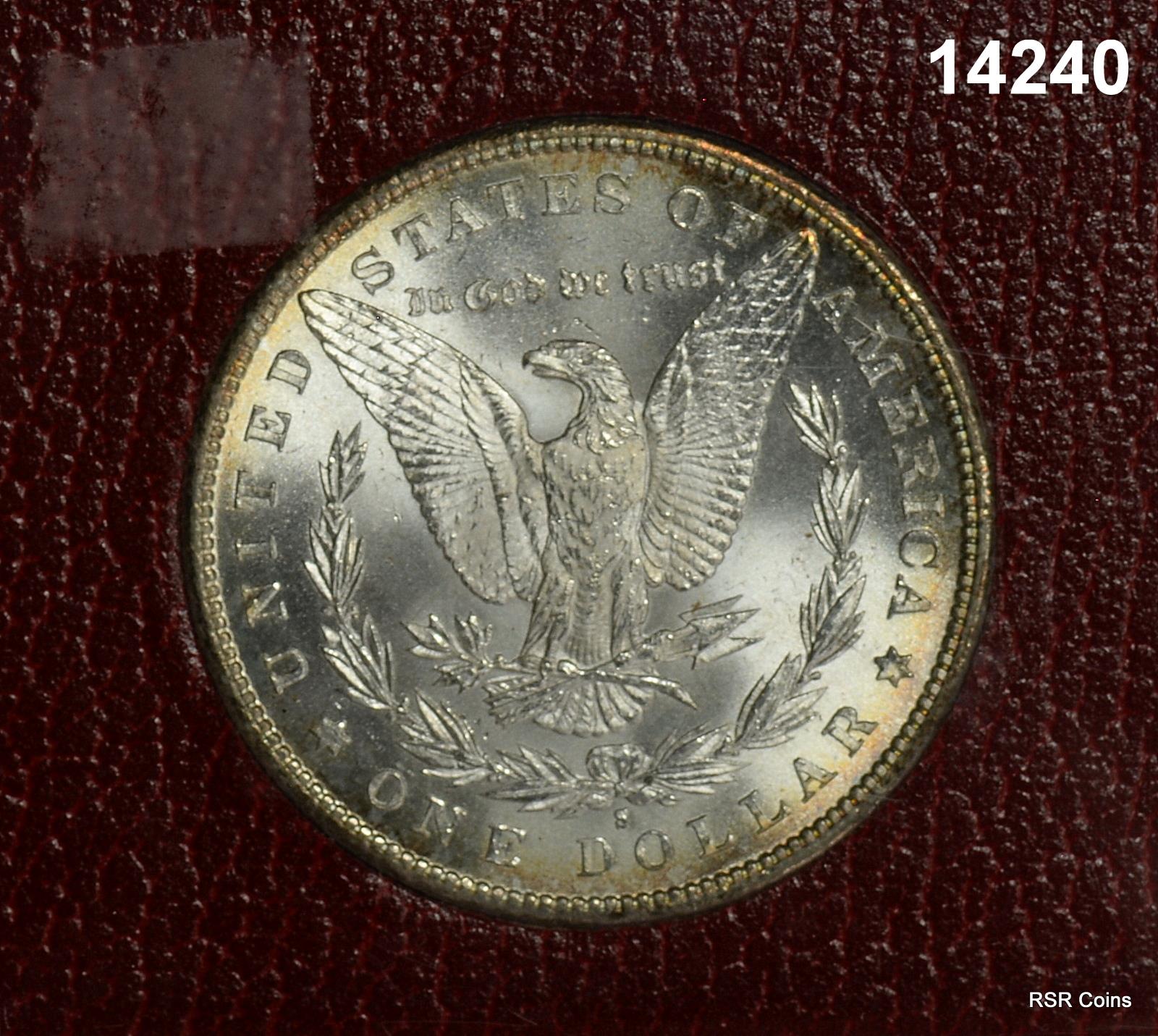 1880 S REDFIELD COLLECTION MORGAN SILVER DOLLAR HOARD COLOR RIM TONING! #14240