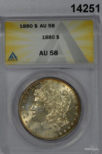 1880 MORGAN SILVER DOLLAR ANACS CERTIFIED AU58 LOOKS BETTER! #14251