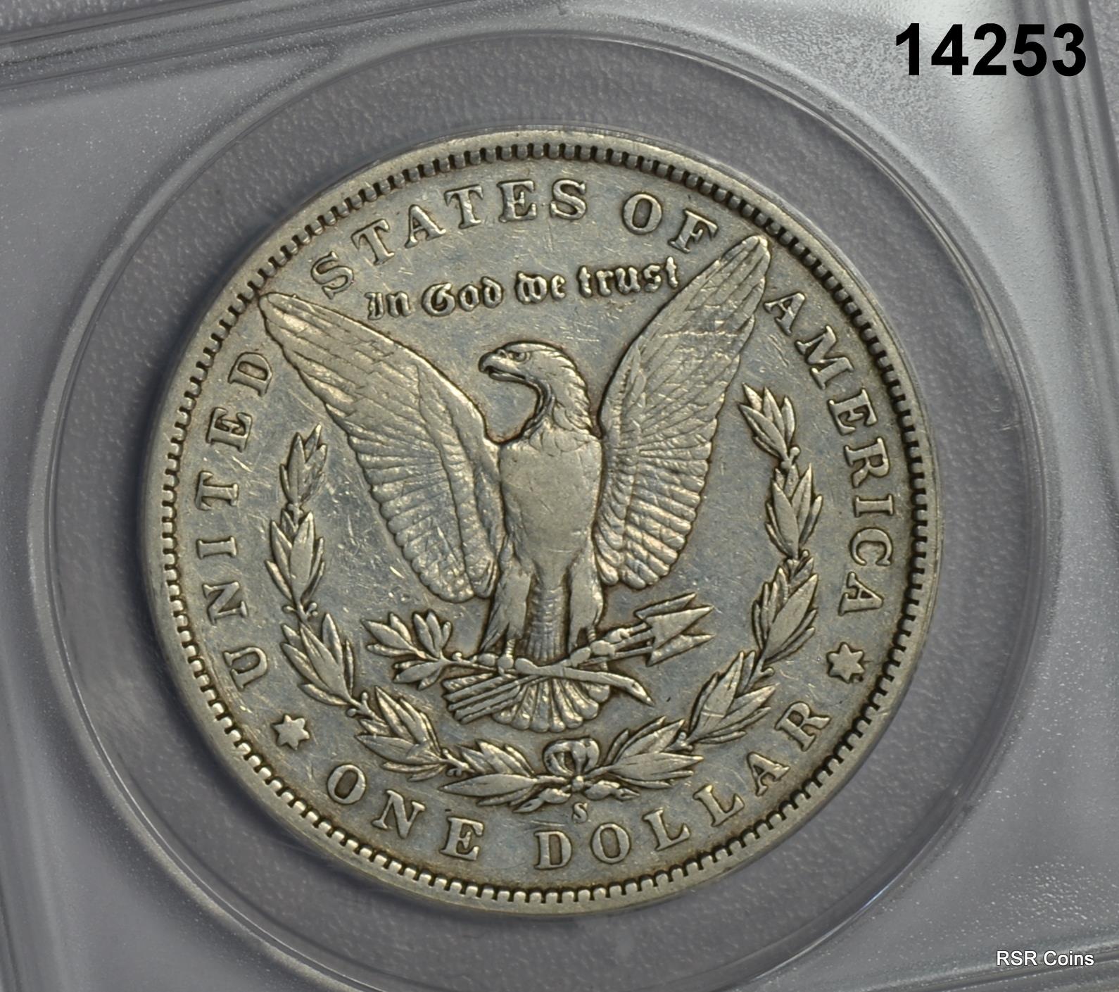 1898 S MORGAN SILVER DOLLAR ANACS CERTIFIED VF35 SCRATCHED CLEANED #14253