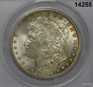 1898 O MORGAN SILVER DOLLAR ANACS CERTIFIED MS64 GOLDEN TONING! #14255