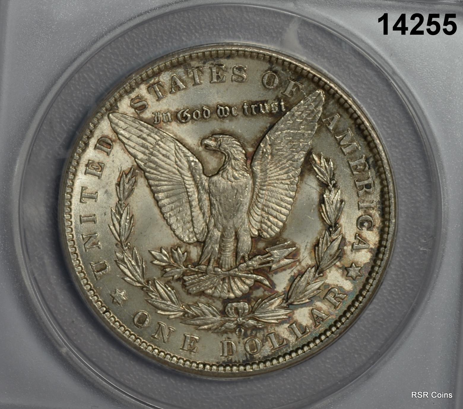 1898 O MORGAN SILVER DOLLAR ANACS CERTIFIED MS64 GOLDEN TONING! #14255