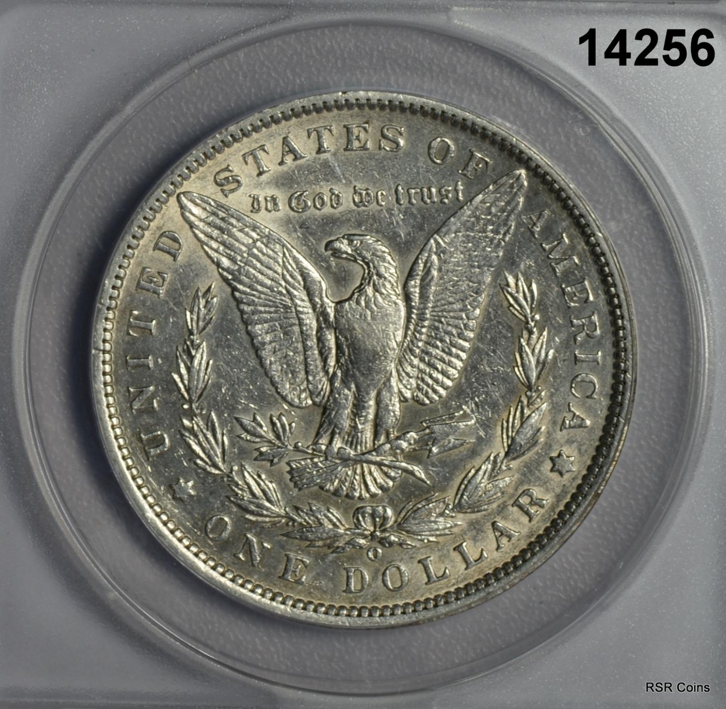 1889 O MORGAN SILVER DOLLAR ANACS CERTIFIED AU50 CLEANED #14256