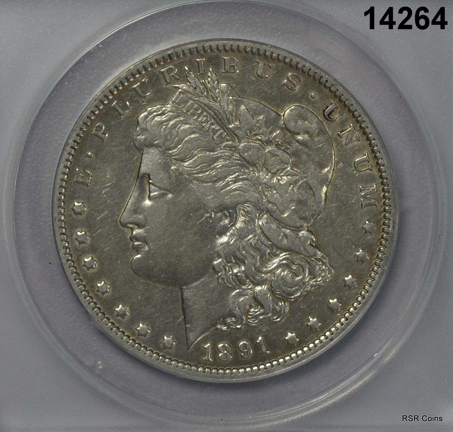 1891 O MORGAN SILVER DOLLAR ANACS CERTIFIED VF35 CLEANED BETTER DATE! #14264