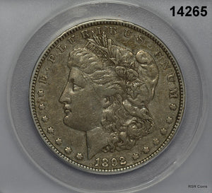 1892 MORGAN SILVER DOLLAR ANACS CERTIFIED VF35 ORIGINAL SCARCE DATE! #14265