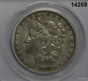 1891 O MORGAN SILVER DOLLAR ANACS CERTIFIED EF40 ORIGINAL! #14269