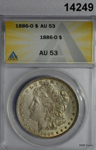 1886 O MORGAN SILVER DOLLAR ANACS CERTIFIED AU53 SCARCE DATE! #14249