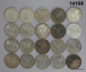 ROLL OF 20 PRE '21 MORGAN SILVER DOLLARS SOME CULLS & XF-AU CLEANED! #14168