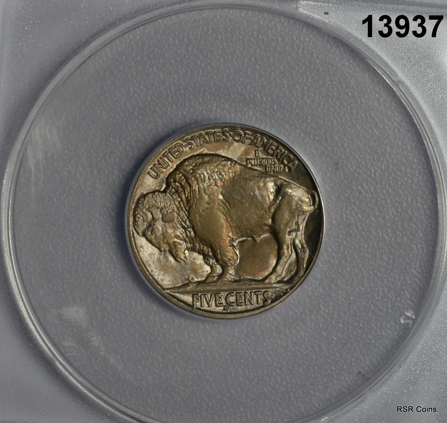 1914 D BUFFALO NICKEL KEY DATE ANACS CERTIFIED MS62 PALE GOLDEN WOW! #13937