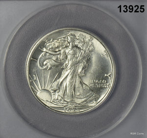 1935 WALKING LIBERTY HALF ANACS CERTIFIED MS64 FLASHY! #13925