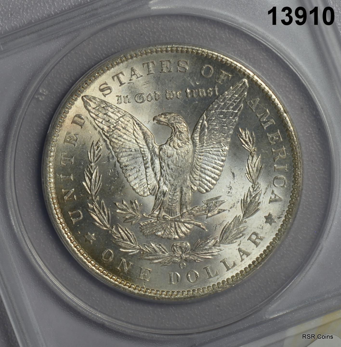 1899 O MORGAN SILVER DOLLAR ANACS CERTIFIED MS62 FLASHY! #13910