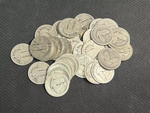 Roll of 40 $10 Face 90% Silver Standing Liberty Quarters Most NO DATE Decent