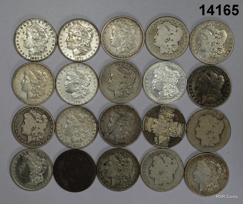 ROLL OF 20 PRE '21 MORGAN SILVER DOLLAR MOSTLY CULLS #14165