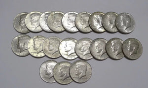 Roll of Twenty 40% Silver Kennedy Half Dollars!!  1965-1969! FREE SHIPPING!