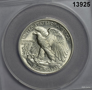 1935 WALKING LIBERTY HALF ANACS CERTIFIED MS64 FLASHY! #13925