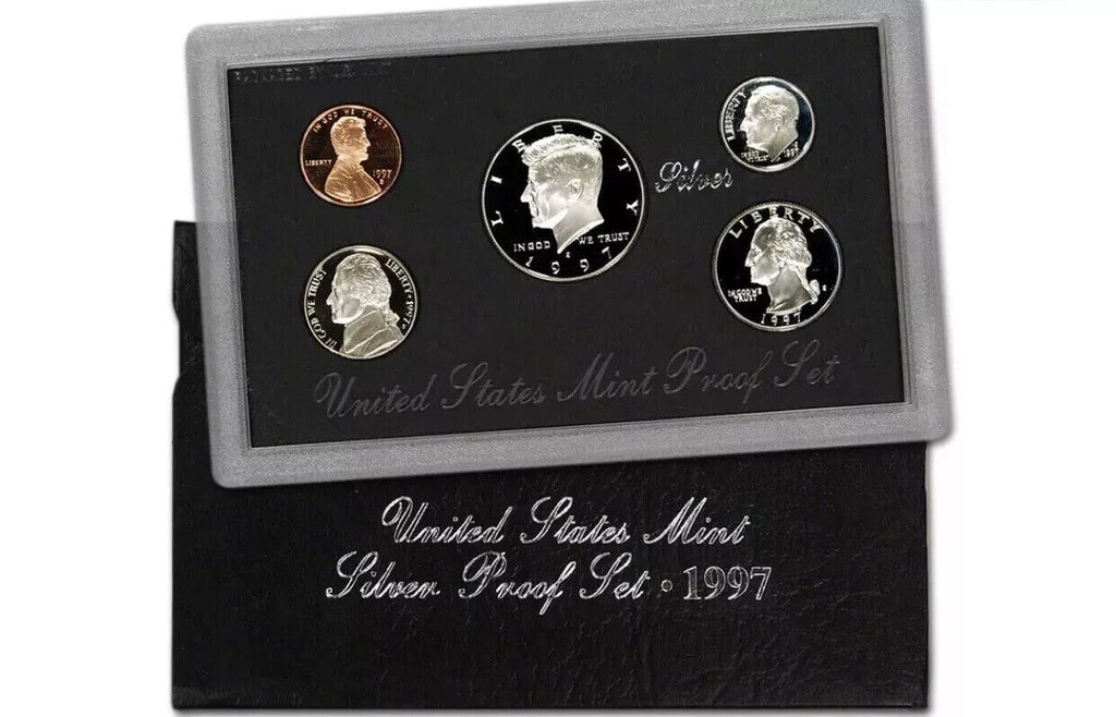 1997 United States Mint Premier Silver Proof Set.  Complete With Papers GEM!!