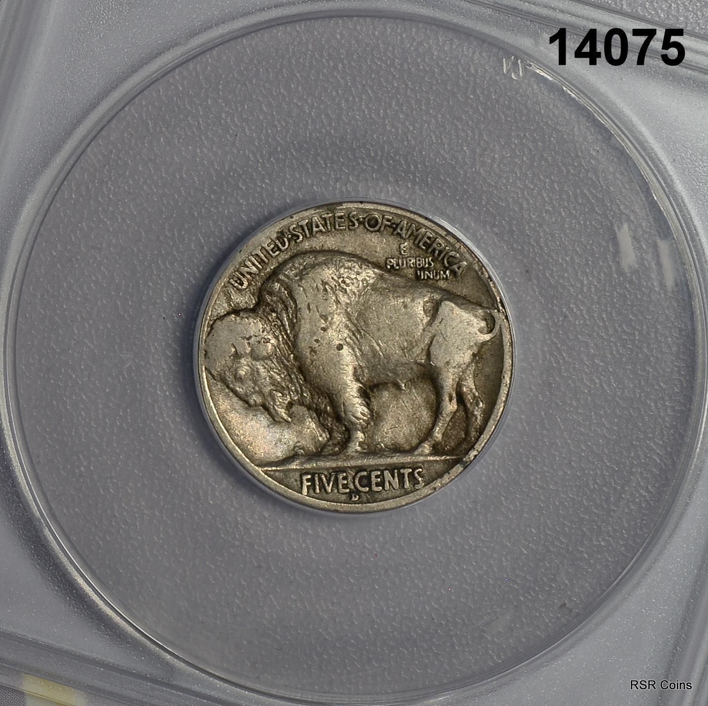 1913 D VAR. 2 BUFFALO NICKEL ANACS CERTIFIED FINE 12 ORIGINAL #14075