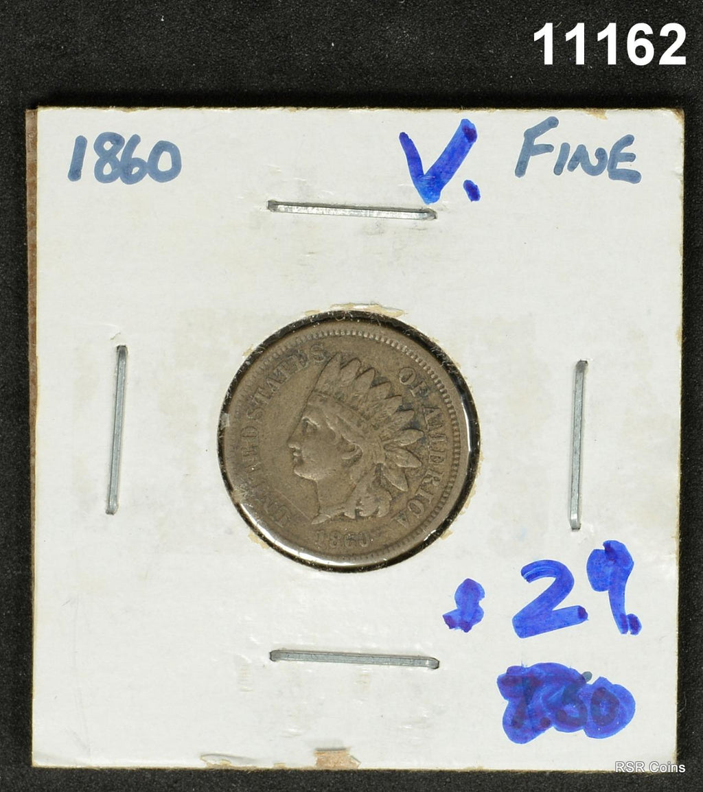 1860 INDIAN HEAD PENNY V FINE #11162