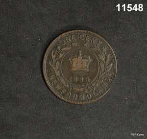 NEWFOUNDLAND 1894 LARGE CENT VF+! NICE! #11548