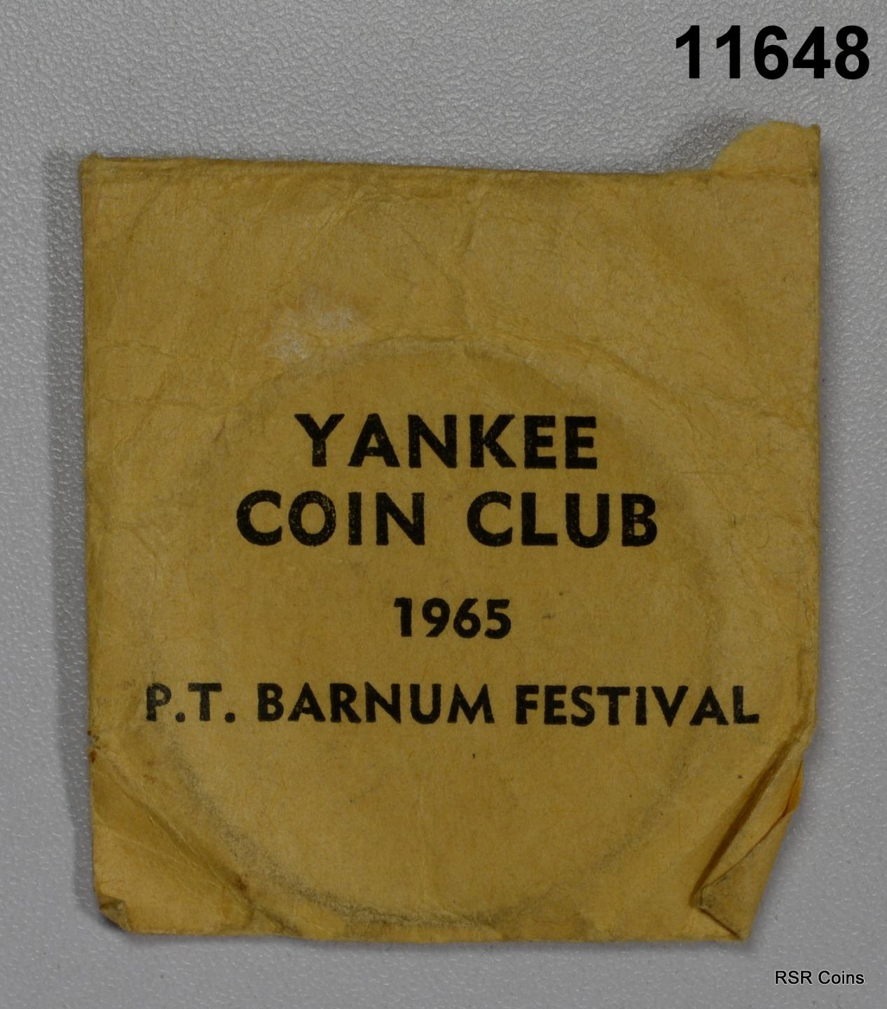 1965 P.T. BARNUM FESTIVAL BRIDGEPORT CT YANKEE COIN CLUB MEDAL WITH PAPER!#11648