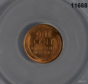 1942 LINCOLN WHEAT CENT ANACS CERTIFIED MS66 RED FLASHY! #11668