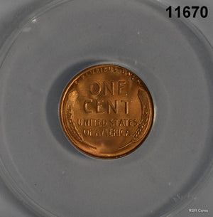 1942 LINCOLN WHEAT CENT ANACS CERTIFIED MS66 RED FLASHY! #11670