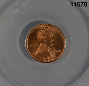 1942 D LINCOLN WHEAT CENT ANACS CERTIFIED MS66 RED FLASHY! #11678
