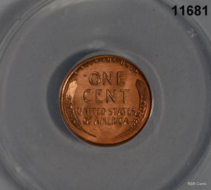 1954 S LINCOLN WHEAT CENT ANACS CERTIFIED MS65 RED FLASHY! #11681