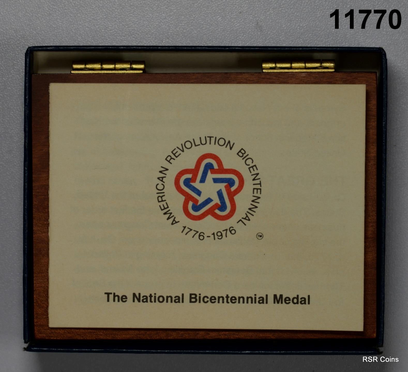 1976 GOLD US MINT 12.85 GRAMS PROOF NATIONAL BICENTENNIAL MEDAL IN BOX #11770