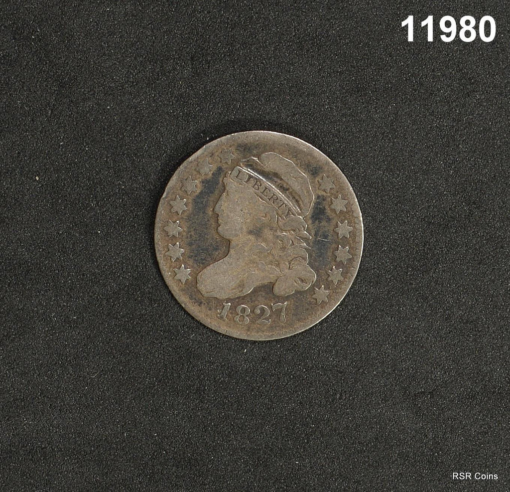 1827 CAPPED BUST DIME FINE! #11980