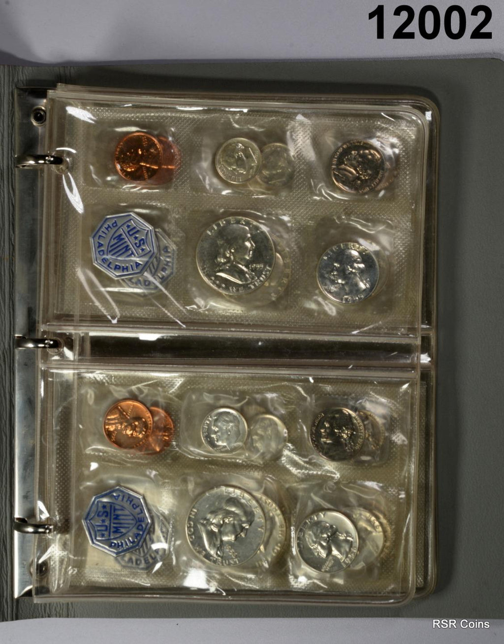 1955-63 10 MINT SEALED CHOICE GEM PROOF SET LOT 2- 1960 SMALL & LARGE DATE#12002