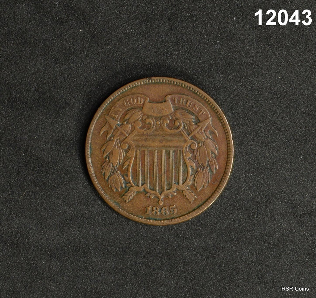 1865 TWO CENT PIECE XF! #12043
