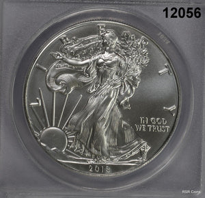 2018  2 COIN SILVER EAGLE SET 1ST STRIKE ANACS CERTIFIED MS70 & PR70 DCAM #12056