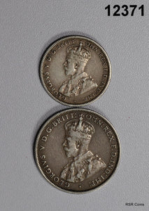 AUSTRALIA ONE FLORIN & ONE SHILLING .925 SILVER 2 COIN SET! #12371