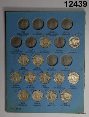13 "LITTLES" BUFFALO NICKLES AS GRADED ON PAGE! #12439