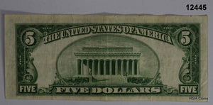 1934 A $5 GREEN SEAL NEW YORK VF! #12445