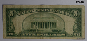 1934 A $5 GREEN SEAL NEW YORK FINE! #12446