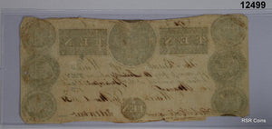 1831 $10 MACON, GA NOTE #12499