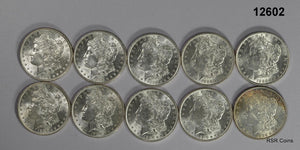 ORIGINAL CHOICE BU HALF ROLL (10 COINS) 1886 MORGAN SILVER DOLLAR FLASHY! #12602