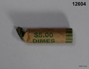 ROLL OF 50 BARBER FULL DATE 90% SILVER BULLION! #12604